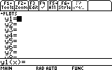 Calculator screen showing Plots.